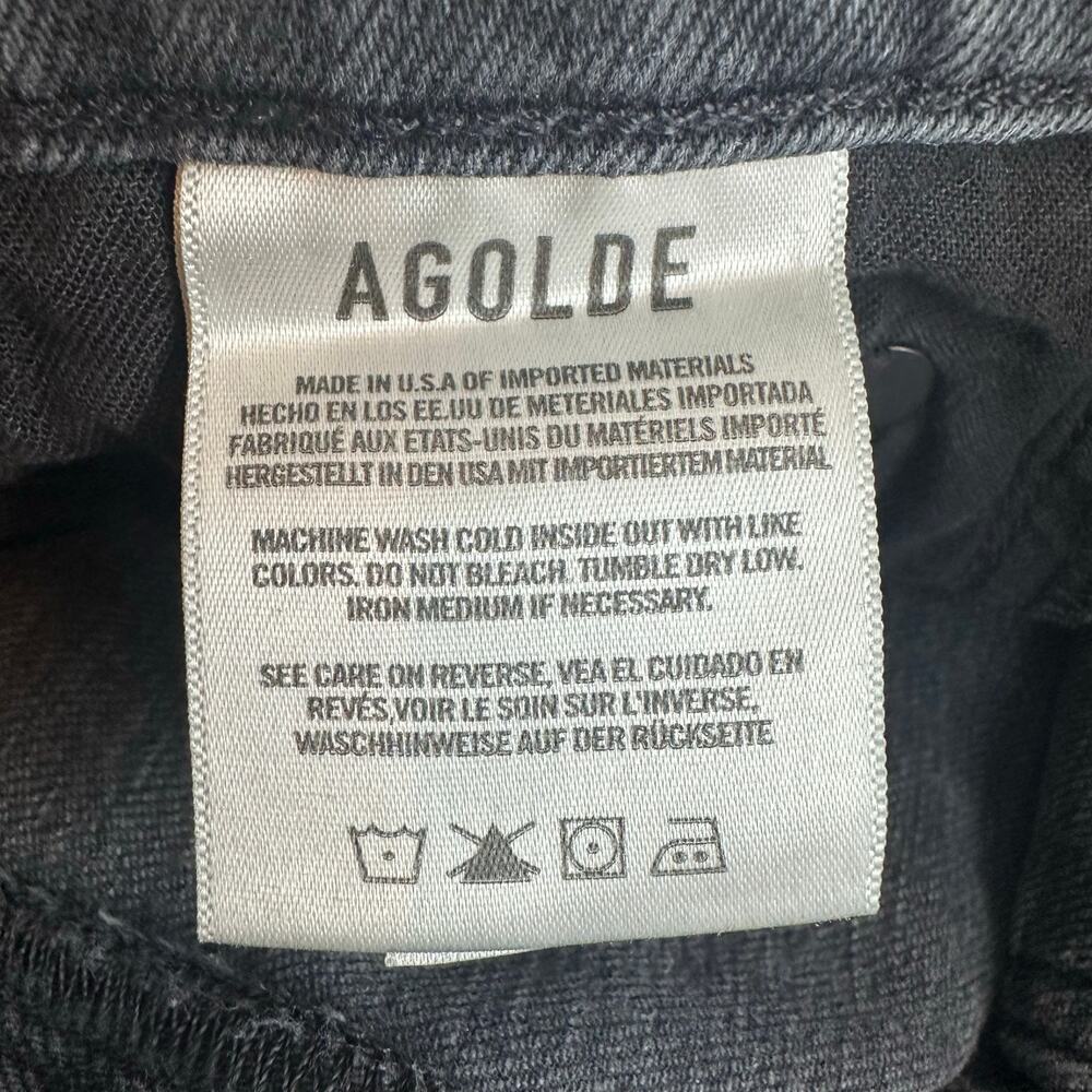 AGOLDE Nico High Rise Skinny Jeans with Stretch in Washed Black/Gray sz 27 - Picture 7 of 9